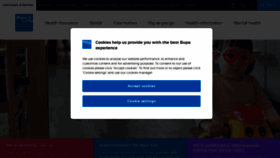 What Bupa.co.uk website looked like in 2022 (3 years ago)