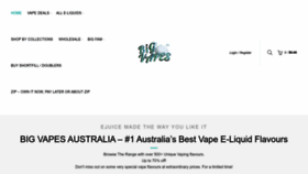 What Bigvapes.com.au website looked like in 2022 (1 year ago)