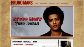What Brunomarstourhq.com website looked like in 2022 (1 year ago)