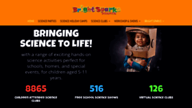What Brightsparksscience.co.uk website looked like in 2022 (1 year ago)