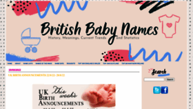What Britishbabynames.com website looked like in 2022 (1 year ago)