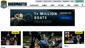 What Bassmaster.com website looked like in 2022 (1 year ago)