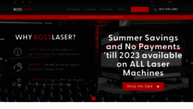 What Bosslaser.com website looked like in 2022 (1 year ago)