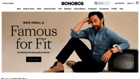What Bonobos.com website looked like in 2022 (1 year ago)