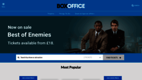 What Boxoffice.co.uk website looked like in 2022 (1 year ago)