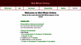 What Bidwhist.com website looked like in 2022 (1 year ago)