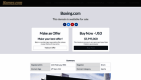 What Boxing.com website looked like in 2022 (1 year ago)