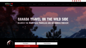 What Backcountrycanadatravel.com website looked like in 2022 (1 year ago)