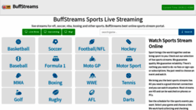 What Buffstreams.sx website looked like in 2022 (1 year ago)