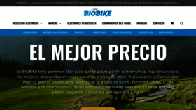 What Biobike.es website looked like in 2022 (1 year ago)