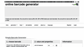 What Barcode-generator.de website looked like in 2022 (1 year ago)