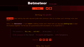 What Betmeteor.com website looked like in 2022 (1 year ago)