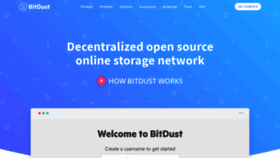 What Bitdust.io website looked like in 2022 (1 year ago)