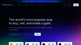 What Blockchain.com website looked like in 2022 (1 year ago)