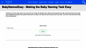 What Babynameseasy.com website looked like in 2022 (1 year ago)