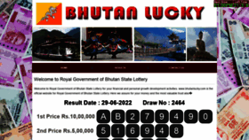 What Bhutanlucky.com website looked like in 2022 (1 year ago)