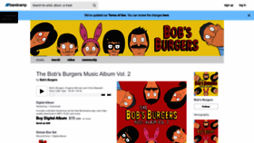 What Bobsburgers.bandcamp.com website looked like in 2022 (1 year ago)