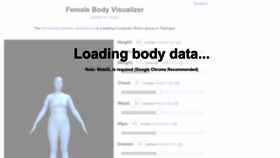 What Bodyvisualizer.com website looked like in 2022 (1 year ago)