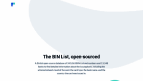 What Binlist.io website looked like in 2022 (1 year ago)