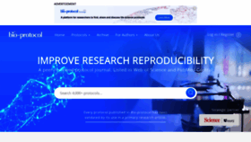 What Bio-protocol.org website looked like in 2022 (2 years ago)