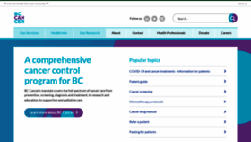 What Bccancer.bc.ca website looked like in 2022 (1 year ago)