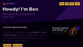 What Benmyers.dev website looked like in 2022 (1 year ago)