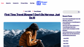 What Bloggerraya.com website looked like in 2022 (1 year ago)