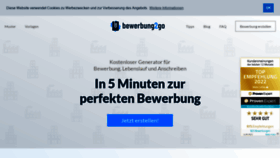 What Bewerbung2go.de website looked like in 2022 (1 year ago)