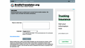What Brailletranslator.org website looked like in 2022 (1 year ago)