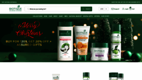 What Biotique.com website looked like in 2022 (1 year ago)