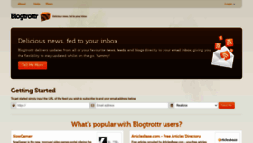 What Blogtrottr.com website looked like in 2023 (1 year ago)