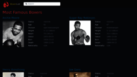 What Boxerlist.com website looked like in 2023 (1 year ago)
