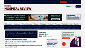 What Beckershospitalreview.com website looked like in 2023 (1 year ago)