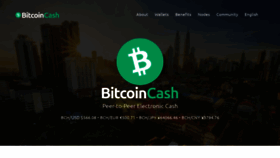 What Bitcoincash.org website looked like in 2023 (1 year ago)