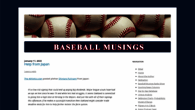 What Baseballmusings.com website looked like in 2023 (1 year ago)