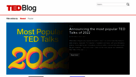 What Blog.ted.com website looked like in 2023 (1 year ago)