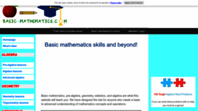 What Basic-mathematics.com website looked like in 2023 (1 year ago)