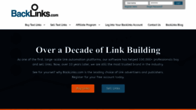 What Backlinks.com website looked like in 2023 (1 year ago)