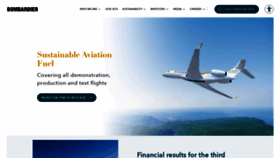 What Bombardier.com website looked like in 2023 (1 year ago)