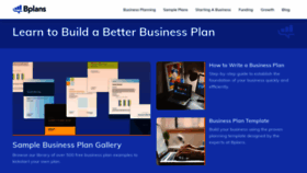 What Bplans.com website looked like in 2023 (1 year ago)