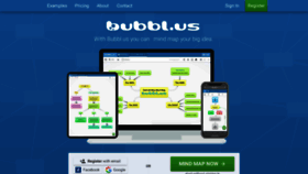 What Bubbl.us website looked like in 2023 (1 year ago)