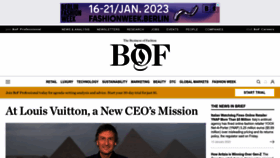 What Businessoffashion.com website looked like in 2023 (2 years ago)