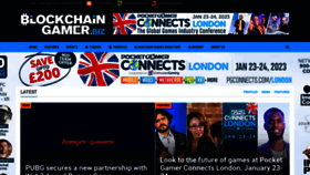 What Blockchaingamer.biz website looked like in 2023 (1 year ago)