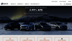 What Buick.com website looked like in 2023 (1 year ago)
