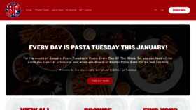 What Bostonpizza.com website looked like in 2023 (1 year ago)