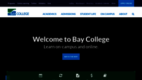 What Baycollege.edu website looked like in 2023 (1 year ago)