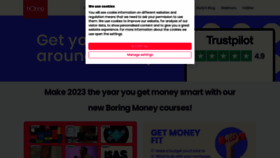 What Boringmoney.co.uk website looked like in 2023 (1 year ago)