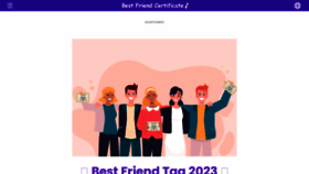 What Bestfriendcertificate.com website looked like in 2023 (1 year ago)