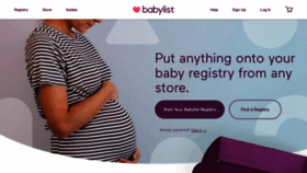 What Babylist.com website looked like in 2023 (1 year ago)