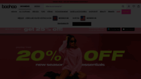 What Boohoo.com website looked like in 2023 (1 year ago)